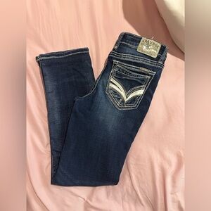 Salvage Blue Denim Jeans with Indigo Wash